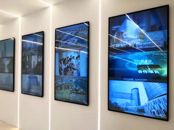 55 inch wall mounted touch all-in-one machine to a